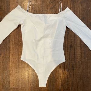 Lulu's long sleeve off-shoulder bodysuit